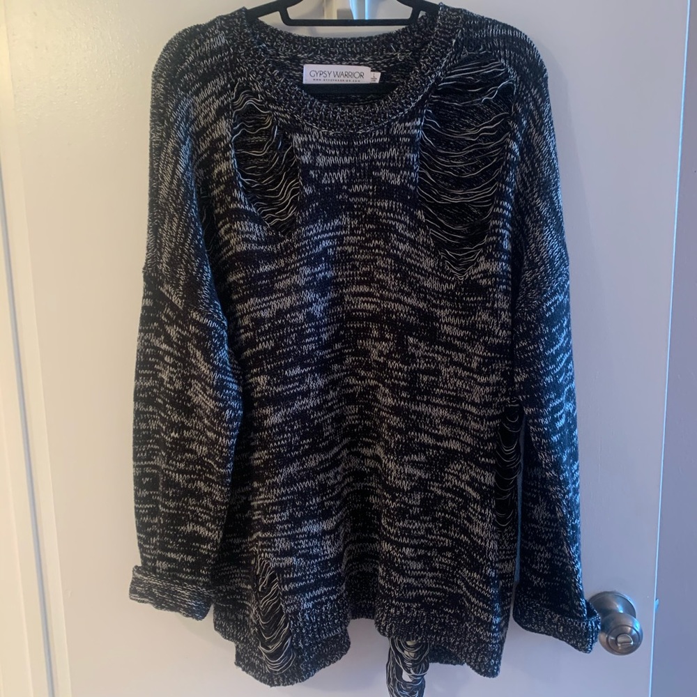 Gypsy Warrior Knit Distressed Sweater